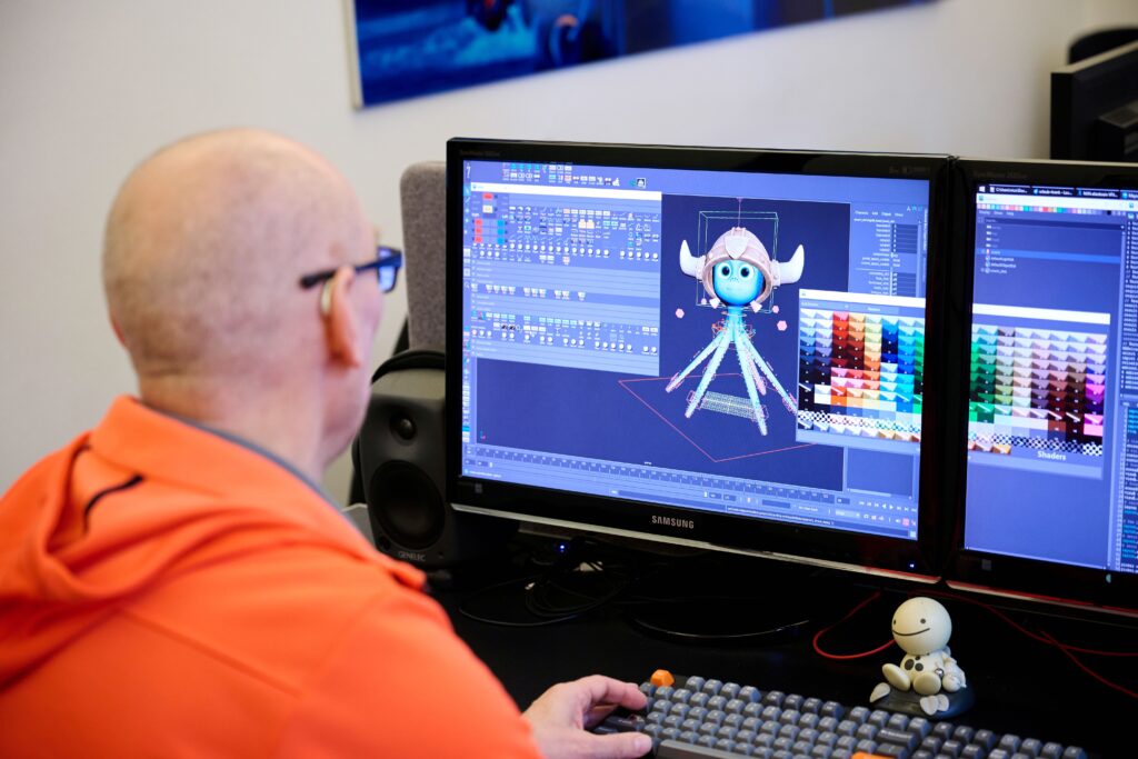 Mit viel Liebe zum Detail wird das Maskottchen Snorri bei MACK Animation zur Filmfigur © Europa-Park GmbH & Co Mack KG